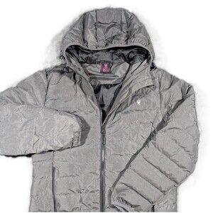 Little Donkey Andy Women's Large Waterproof Puffer Hooded Jacket Gray